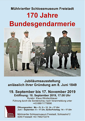 Plakat der Ausstellung: 170 Jahre Bundesgendarmerie