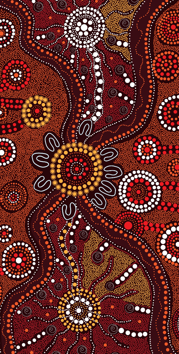 Aboriginal dot painting by Jason Douglas, Dalmarri 2025