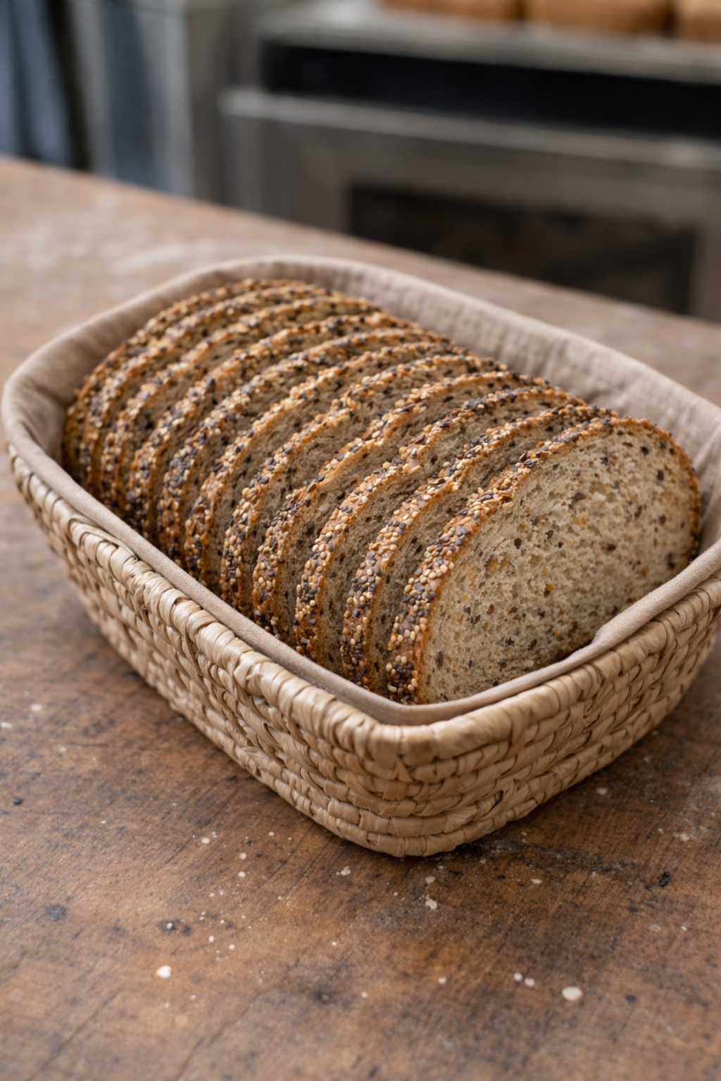 Corbeille de pain, beurre, confiture