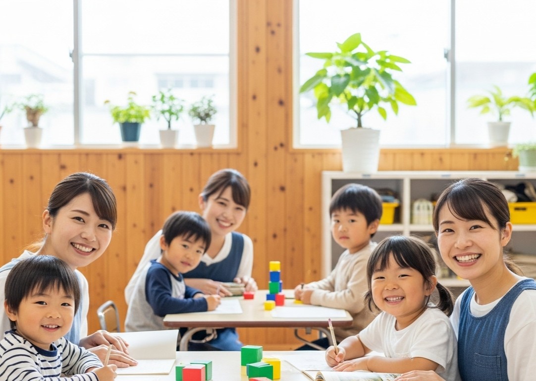 保育園での子どもたち