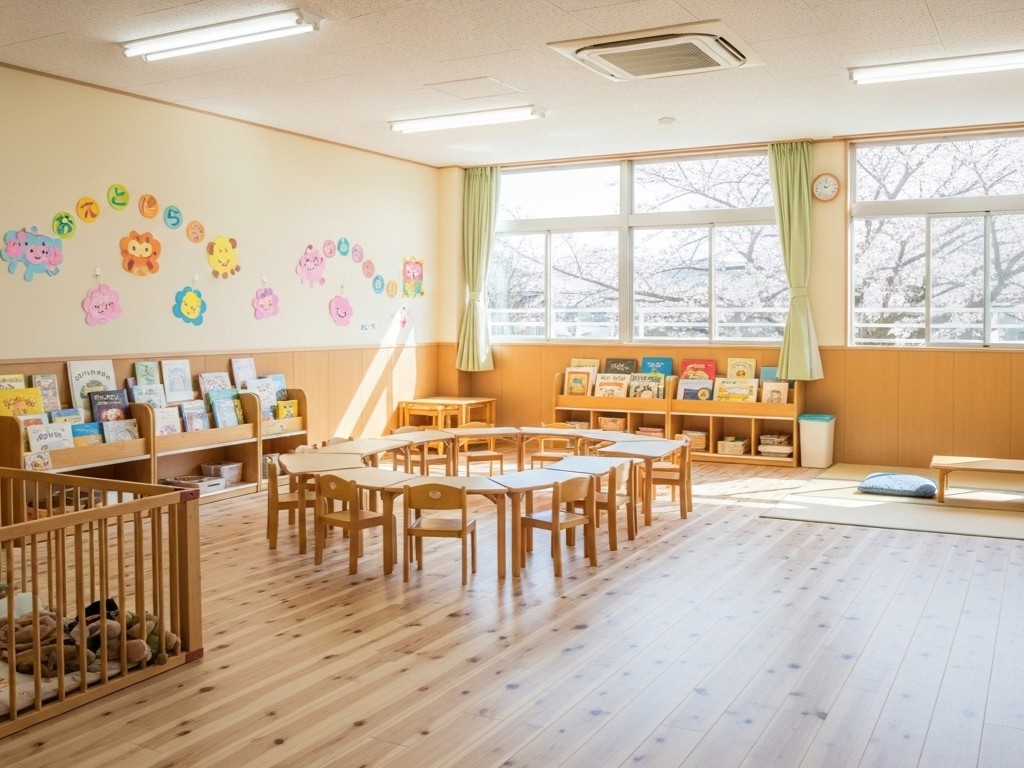 日本の保育園での面接風景