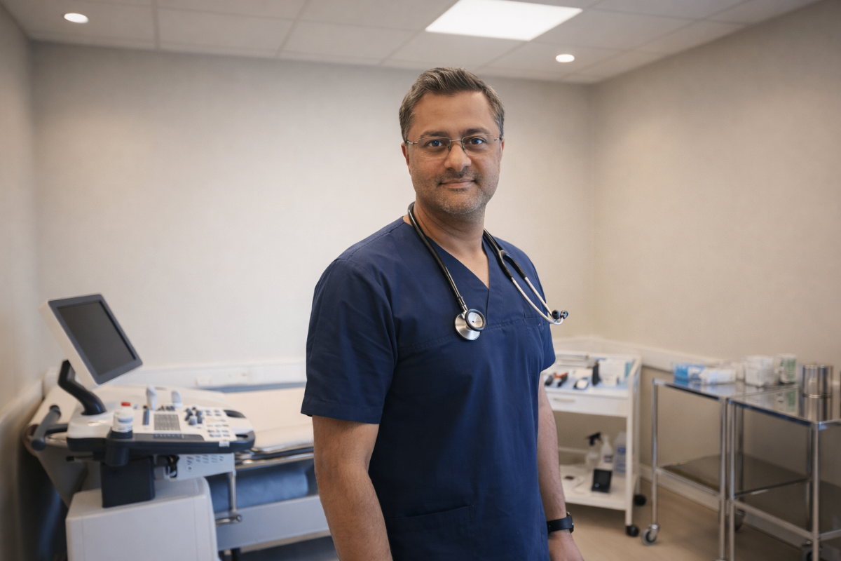 Illustrasjon av ultralydundersøkelse