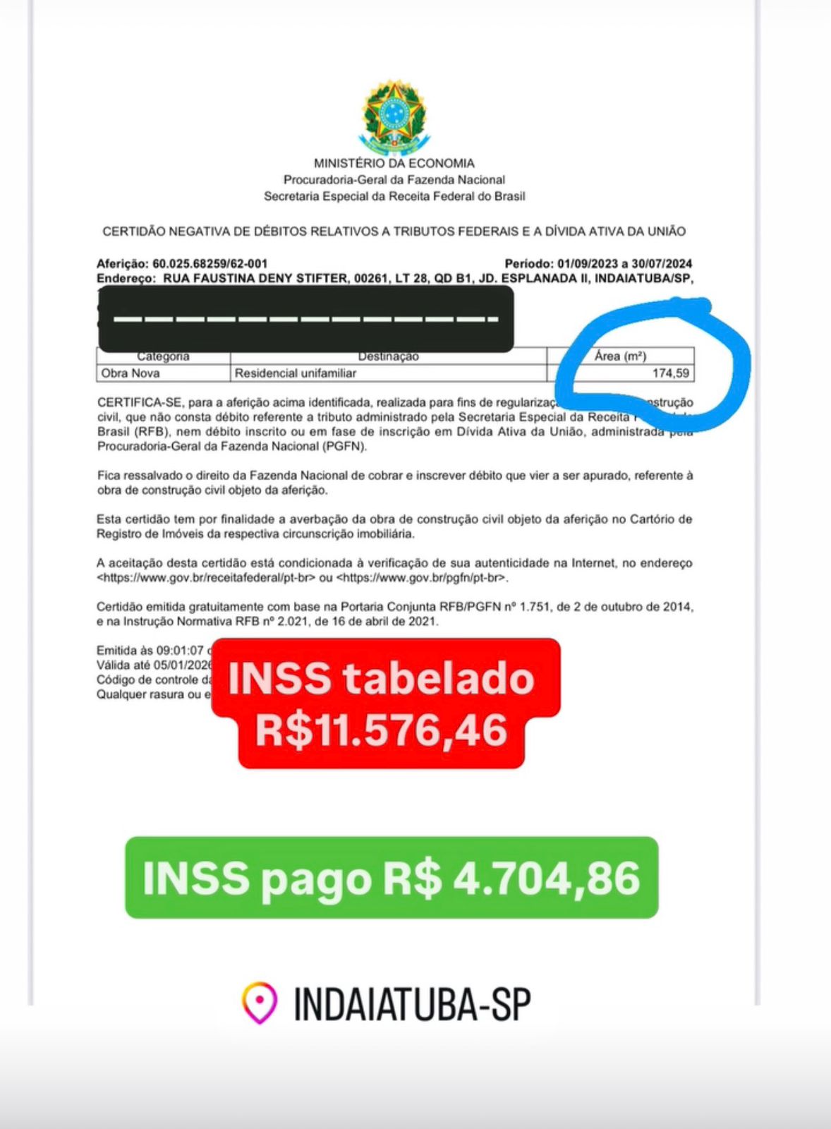 CND Emitida - Obra Residencial