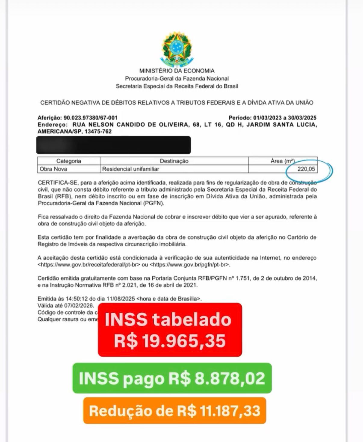 CND Emitida - Regularização
