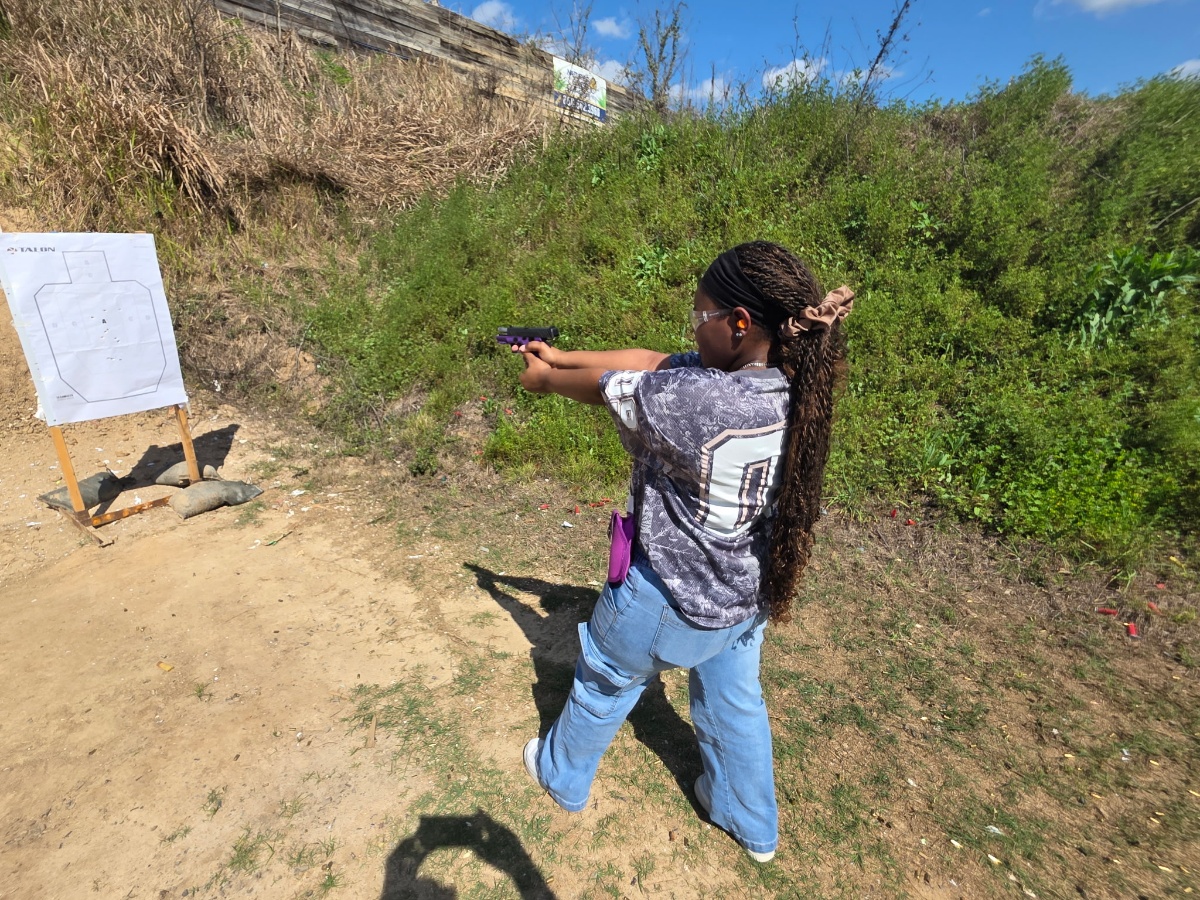 Young Lady — New Shooter at the range