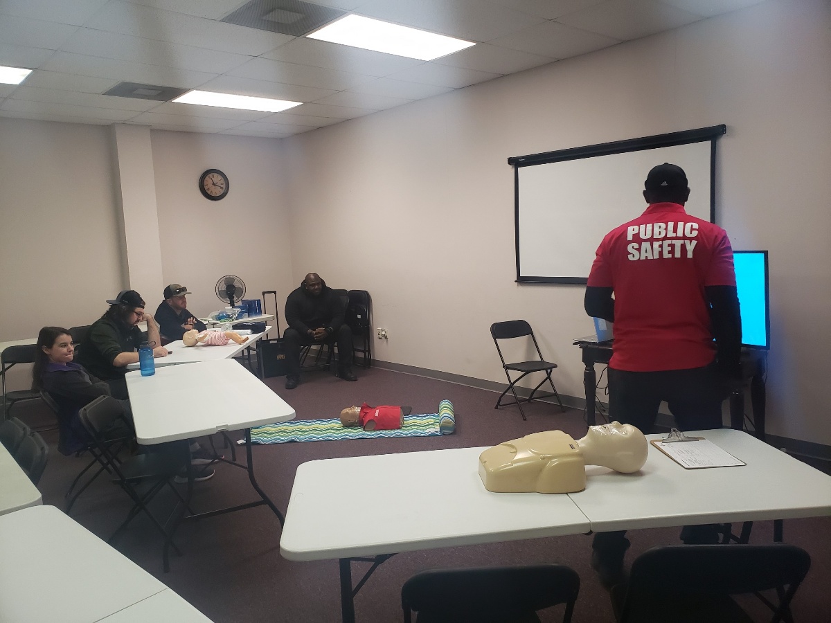 CPR class in session at J. Jacobs Public Safety Tallahassee with students and instructor