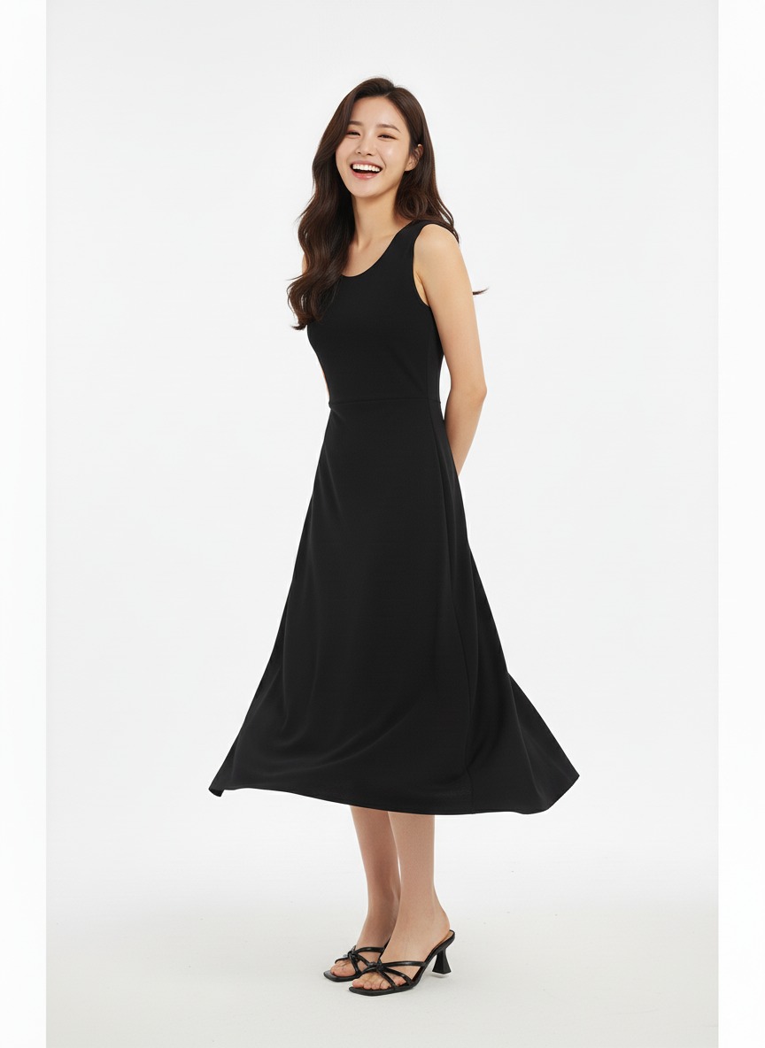 ウエスト切替ワンピース