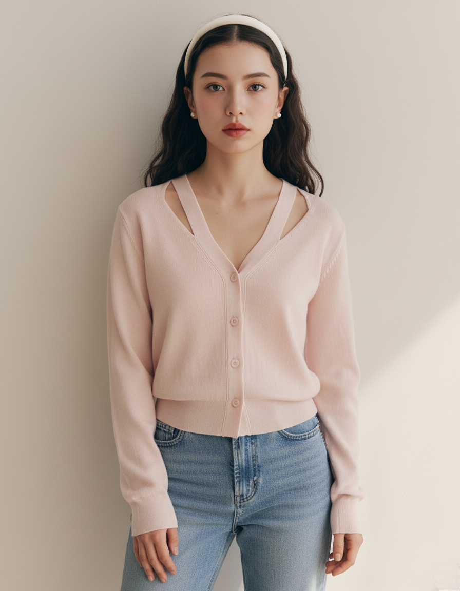 カットアウトカーディガン