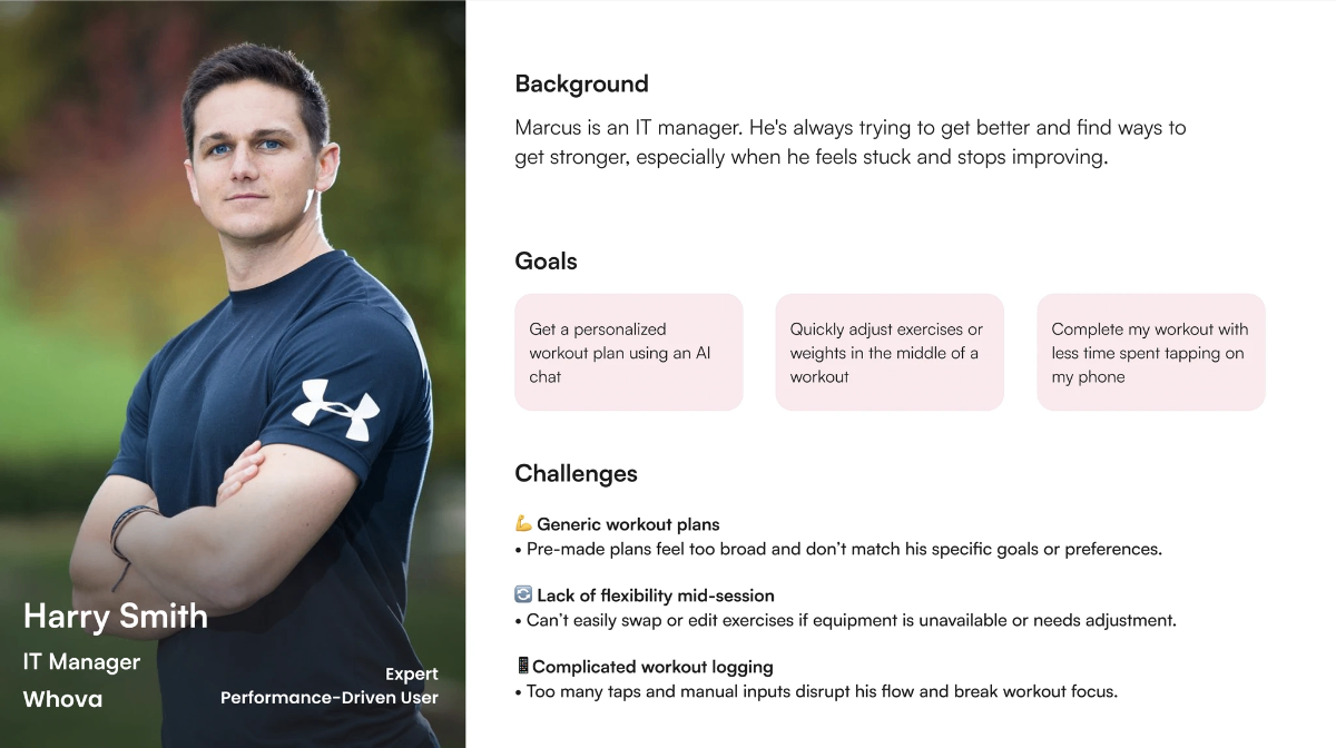 Experienced User persona - Harry Smith, IT Manager, Expert Performance-Driven User