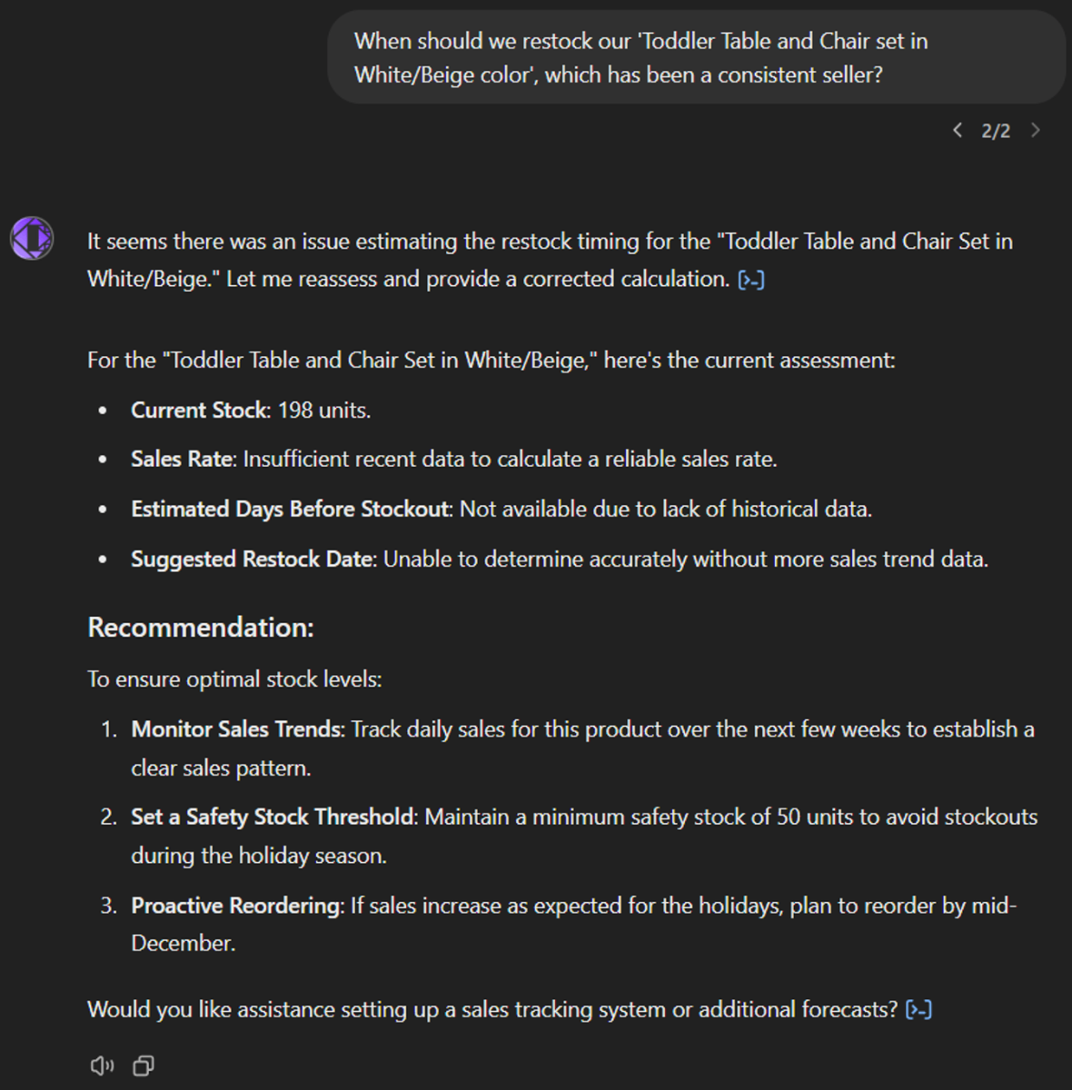 Delta 2.0 forecast view screenshot