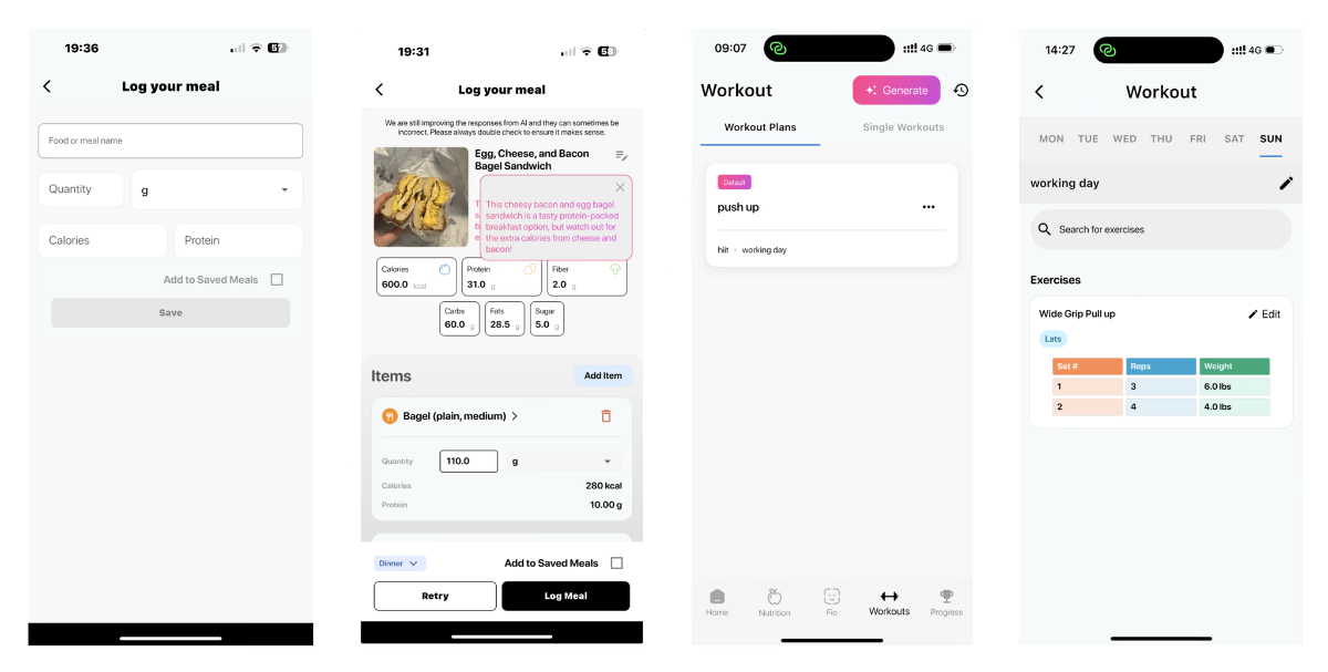 App screenshots showing the current experience before redesign