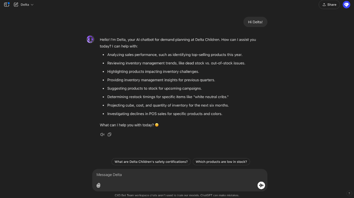Delta 3.0 MVP - final screenshot
