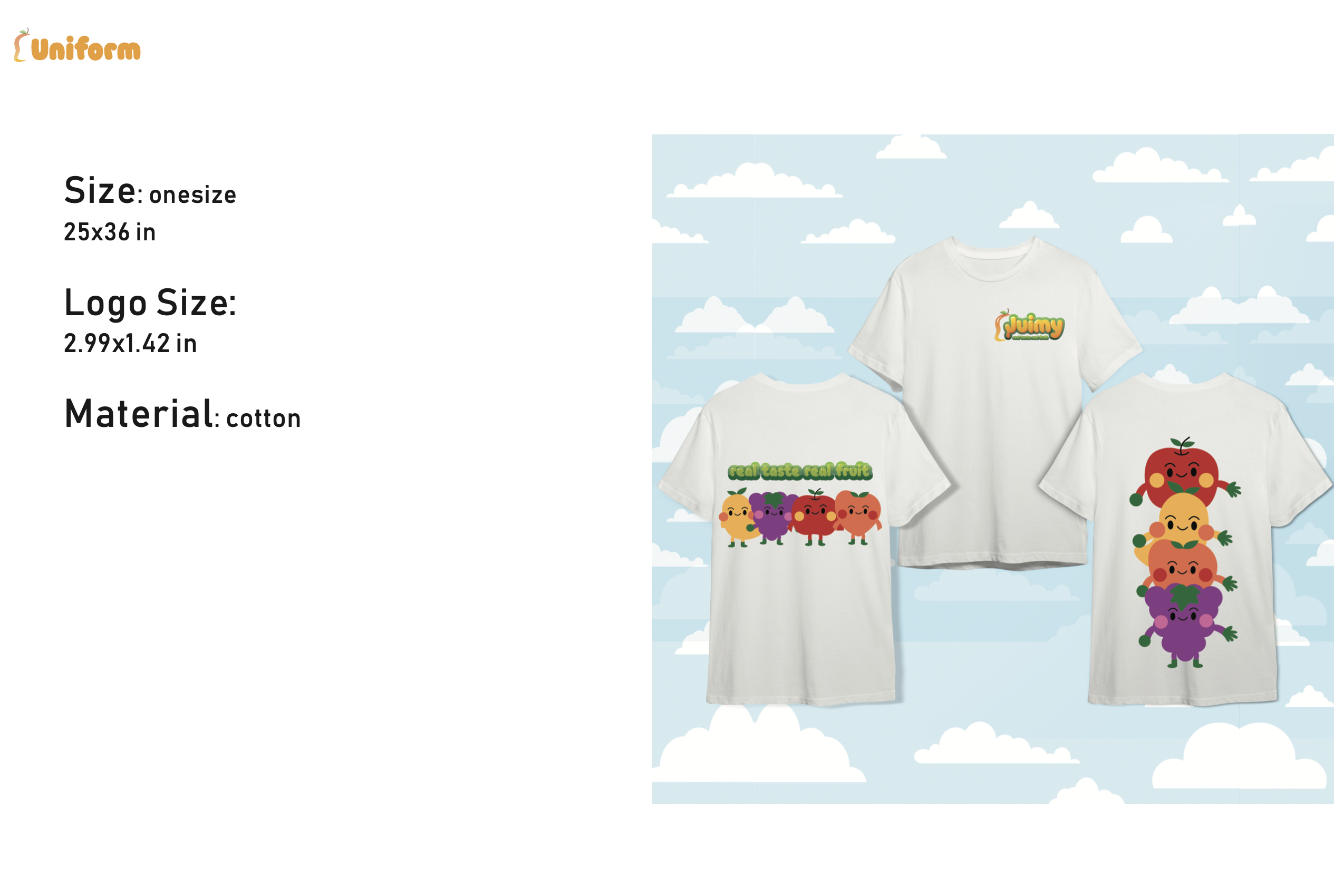 Juimy Uniform Mockup: Staff apron with brand mark application