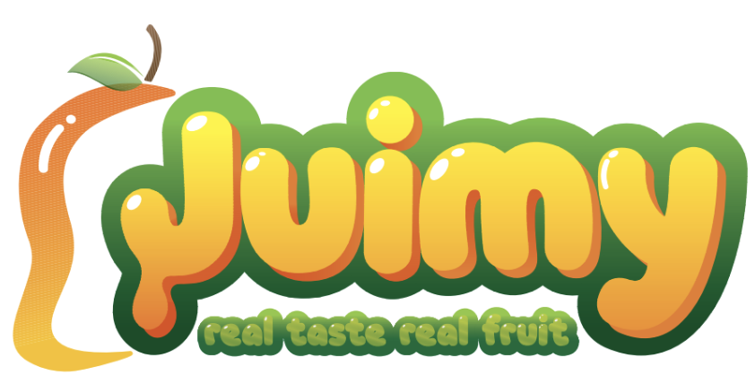 Juimy Logo: Fruit juice brand wordmark