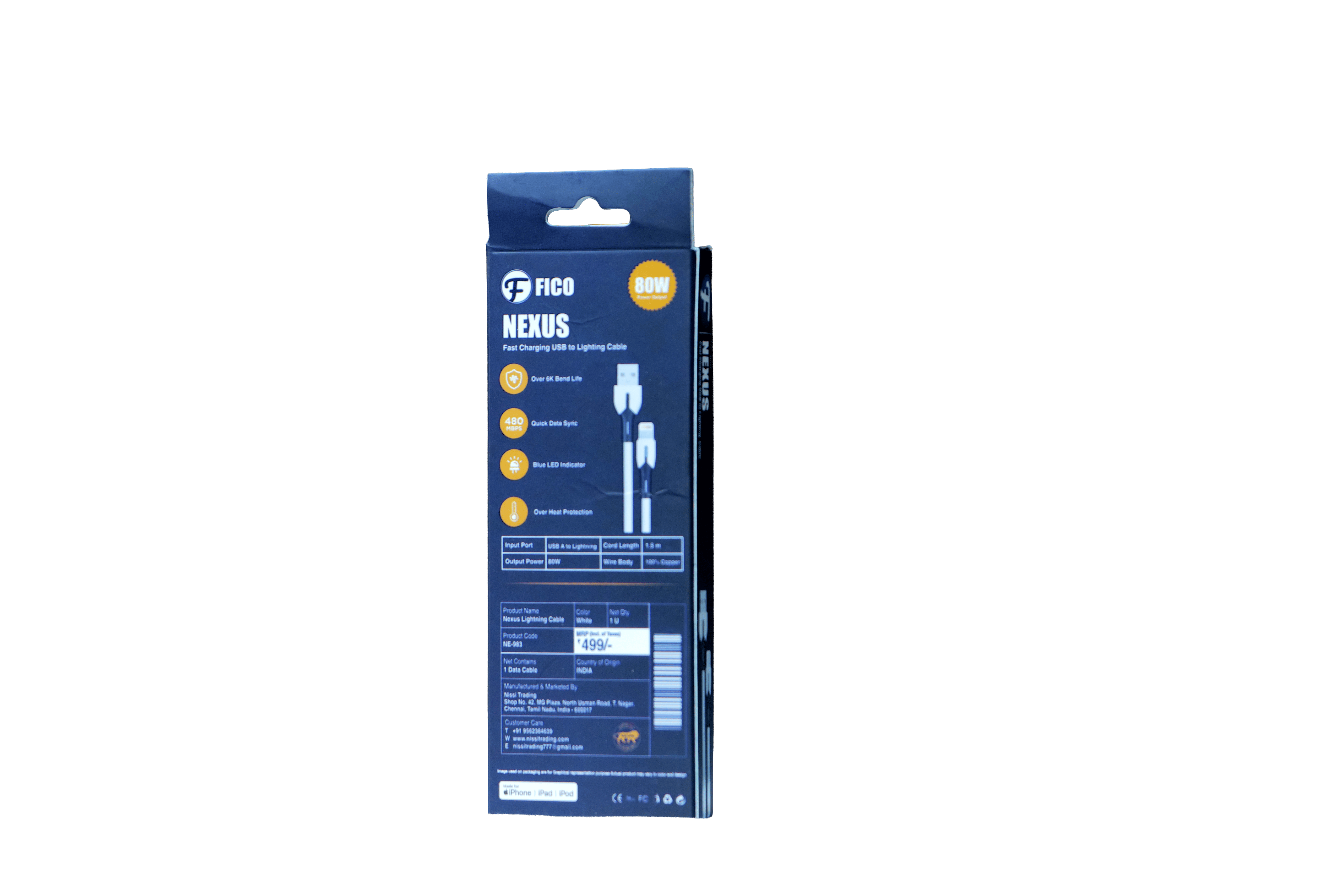 FICO USB-C to USB-C Cable (100W) view 3