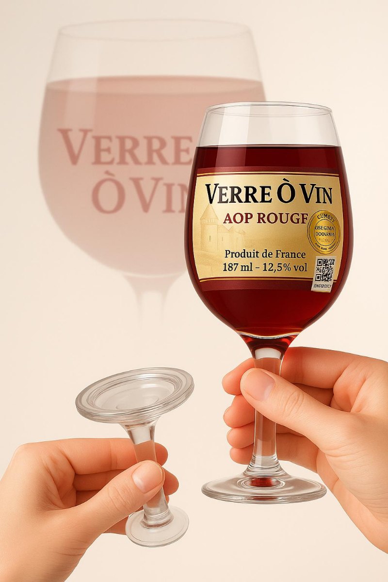Vinoverre - Verres à vin avec pied détachable