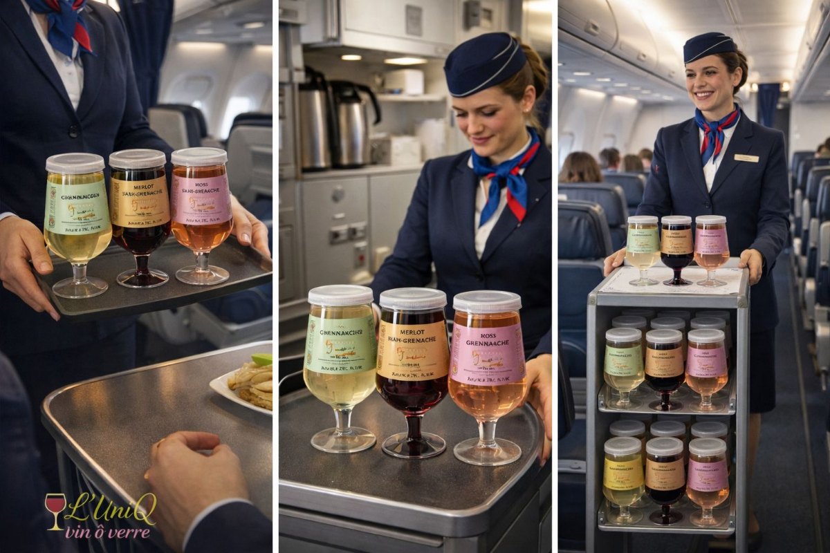Hôtesse de l'air avec Vinôverre