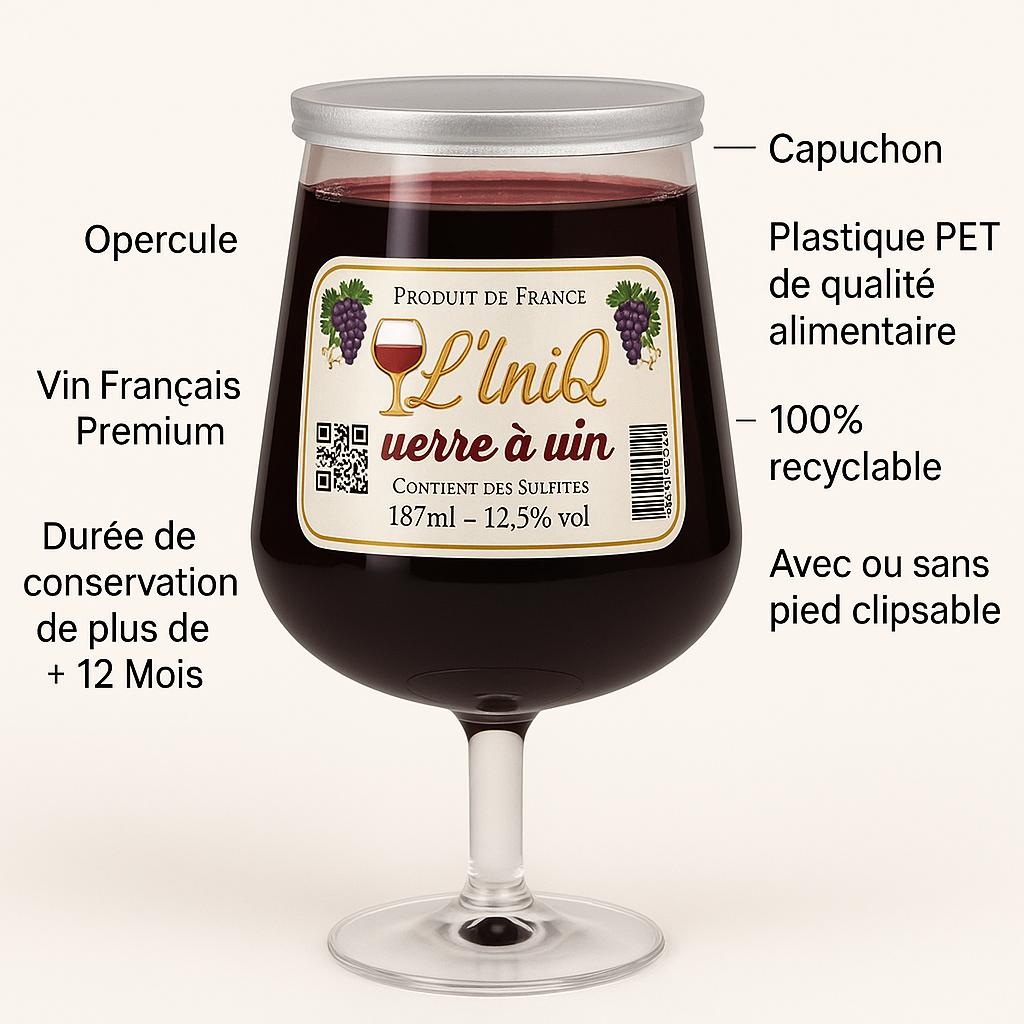 Verre Vinôverre avec pied détachable - Innovation brevetée