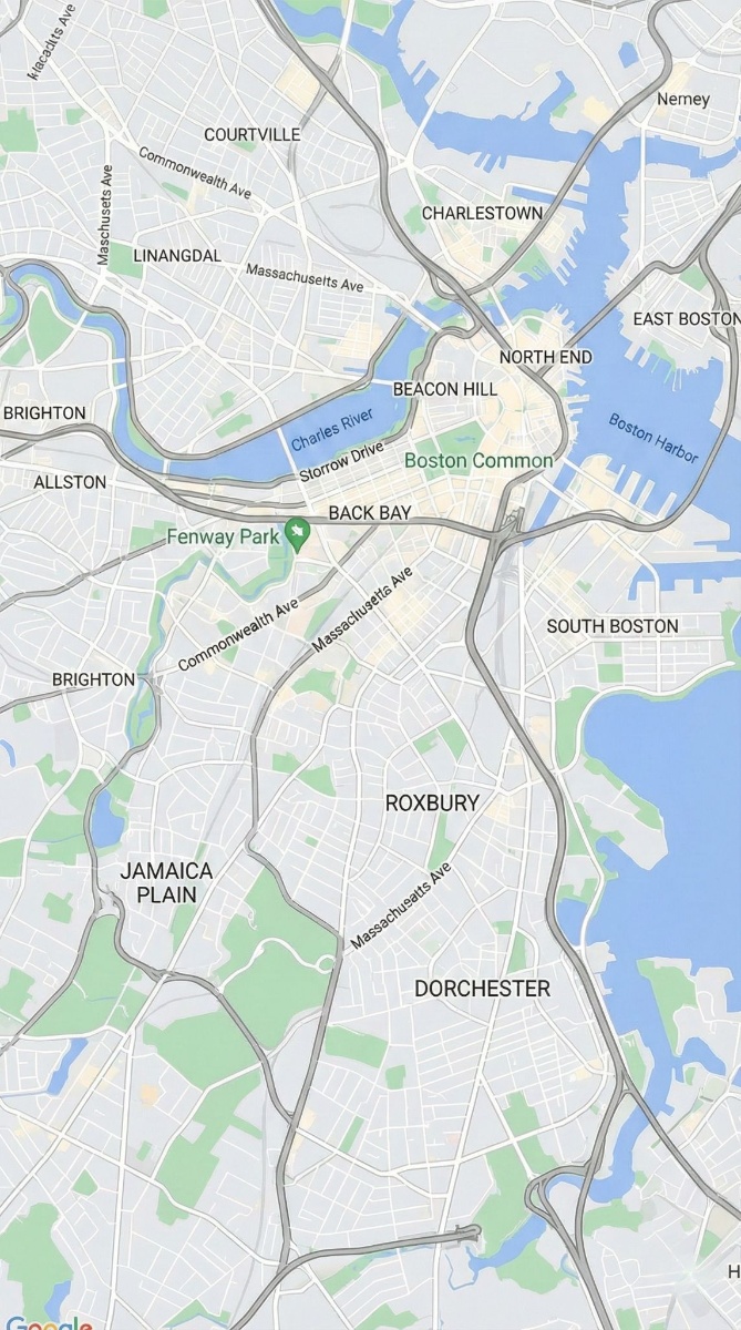 Map of Boston neighborhoods