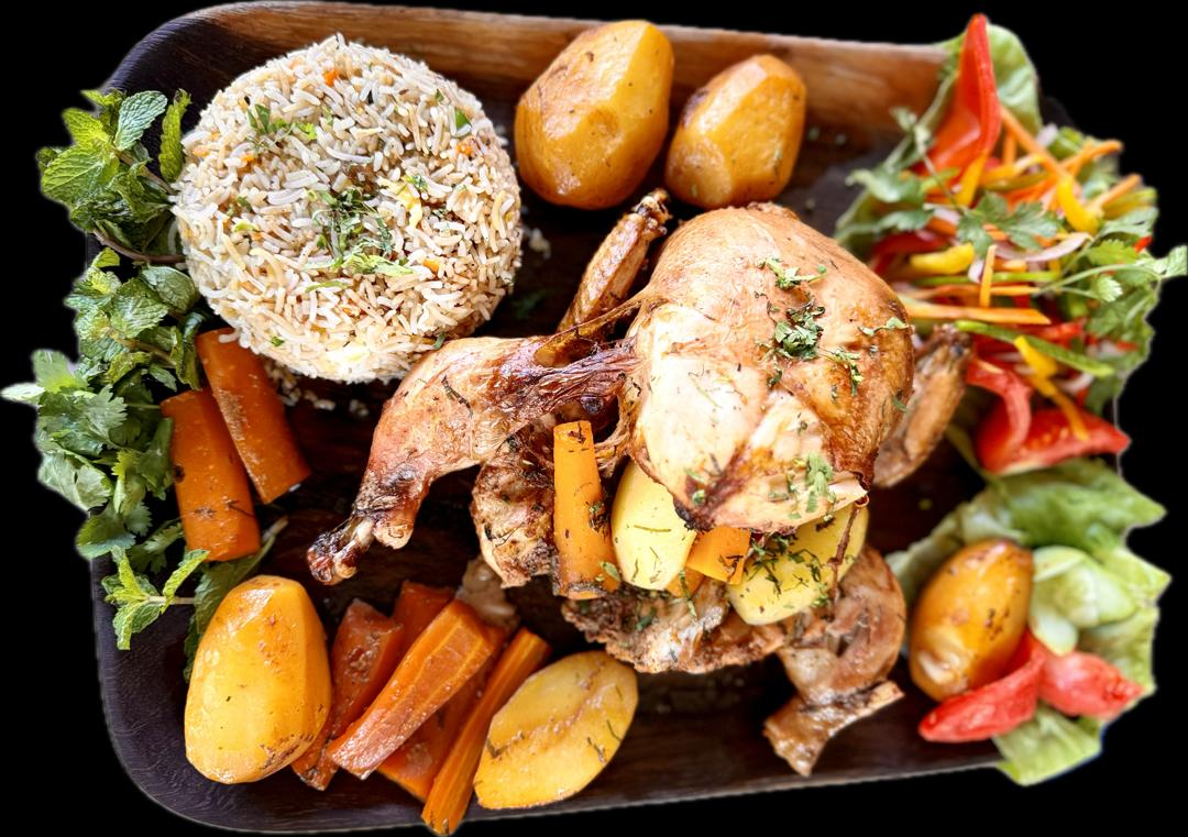 Whole Chicken with Rice