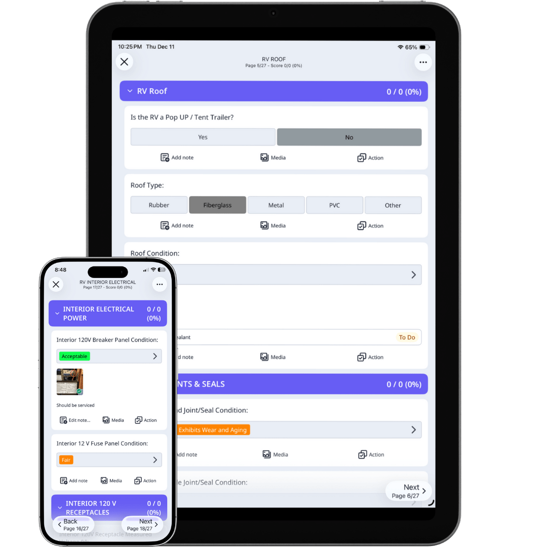 RV Inspection Software - RV Inspector Professional