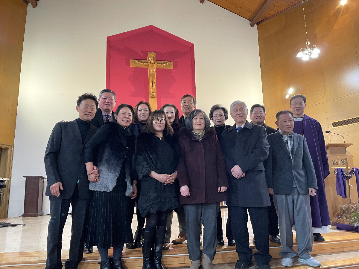 예비신자들과 대부대모들