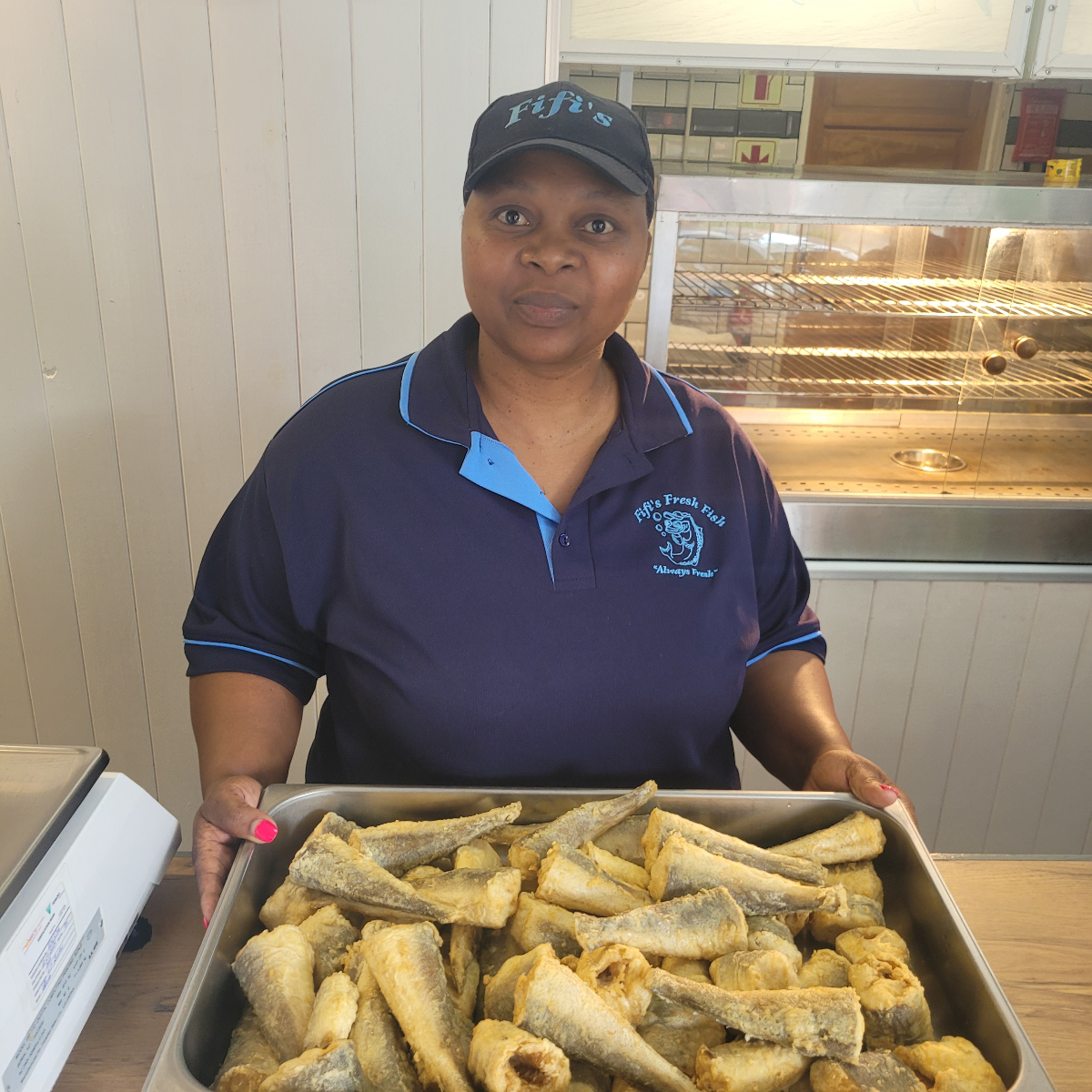 Chef preparing fresh fish