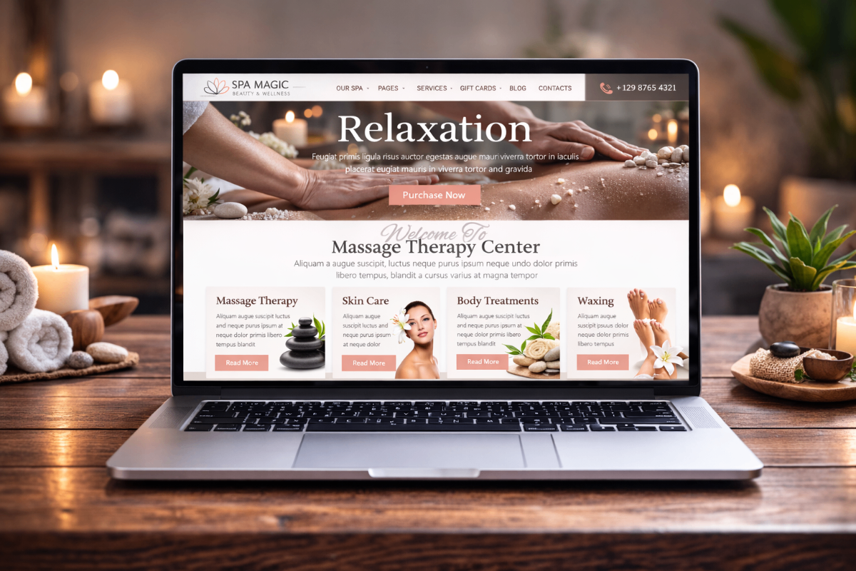 Spa Magic - Beauty & Spa website design by Build24 Studio