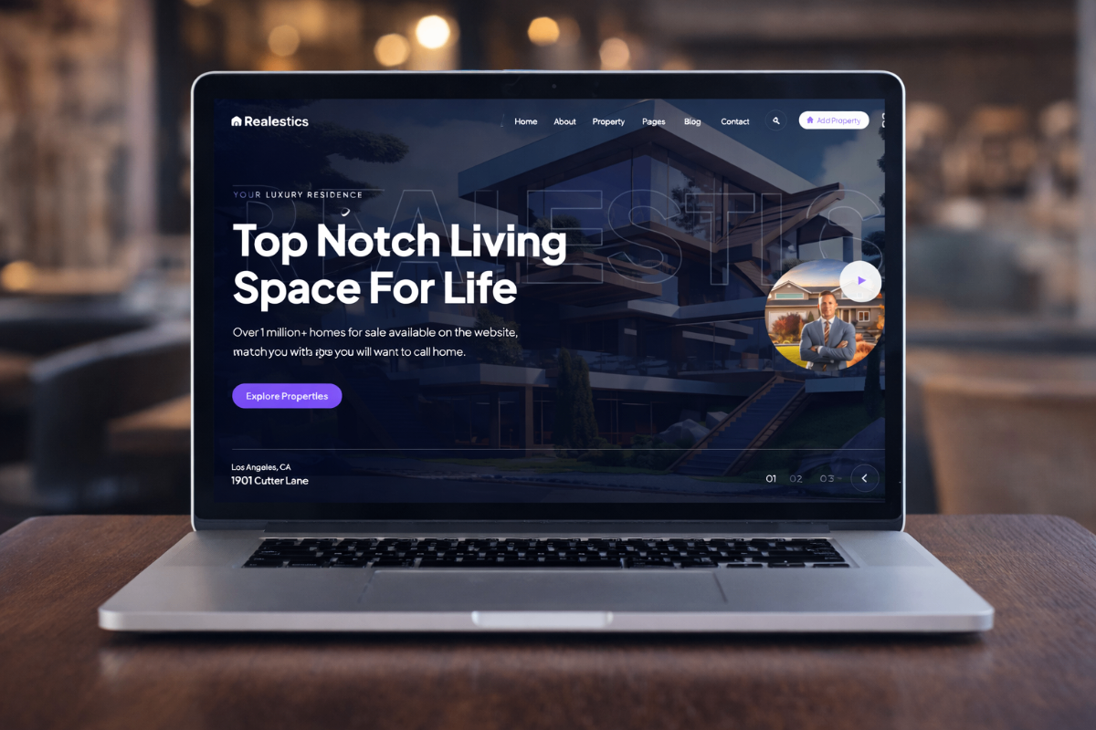 Realestics Real Estate - Real Estate website design by Build24 Studio