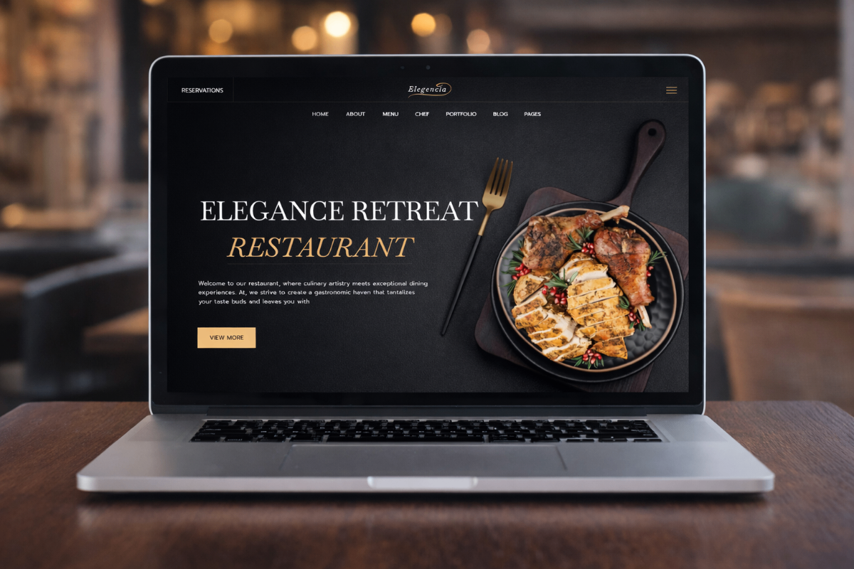 Elegance Retreat Restaurant - Restaurant website design by Build24 Studio