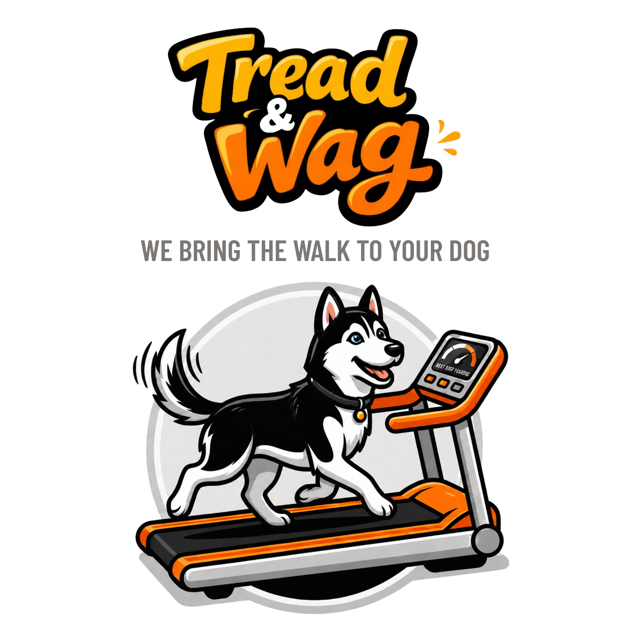 Tread & Wag - Mobile Dog Fitness - Full Logo