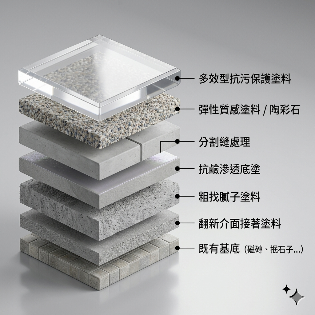 塗層結構示意圖