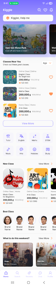 Kiggle App Interface