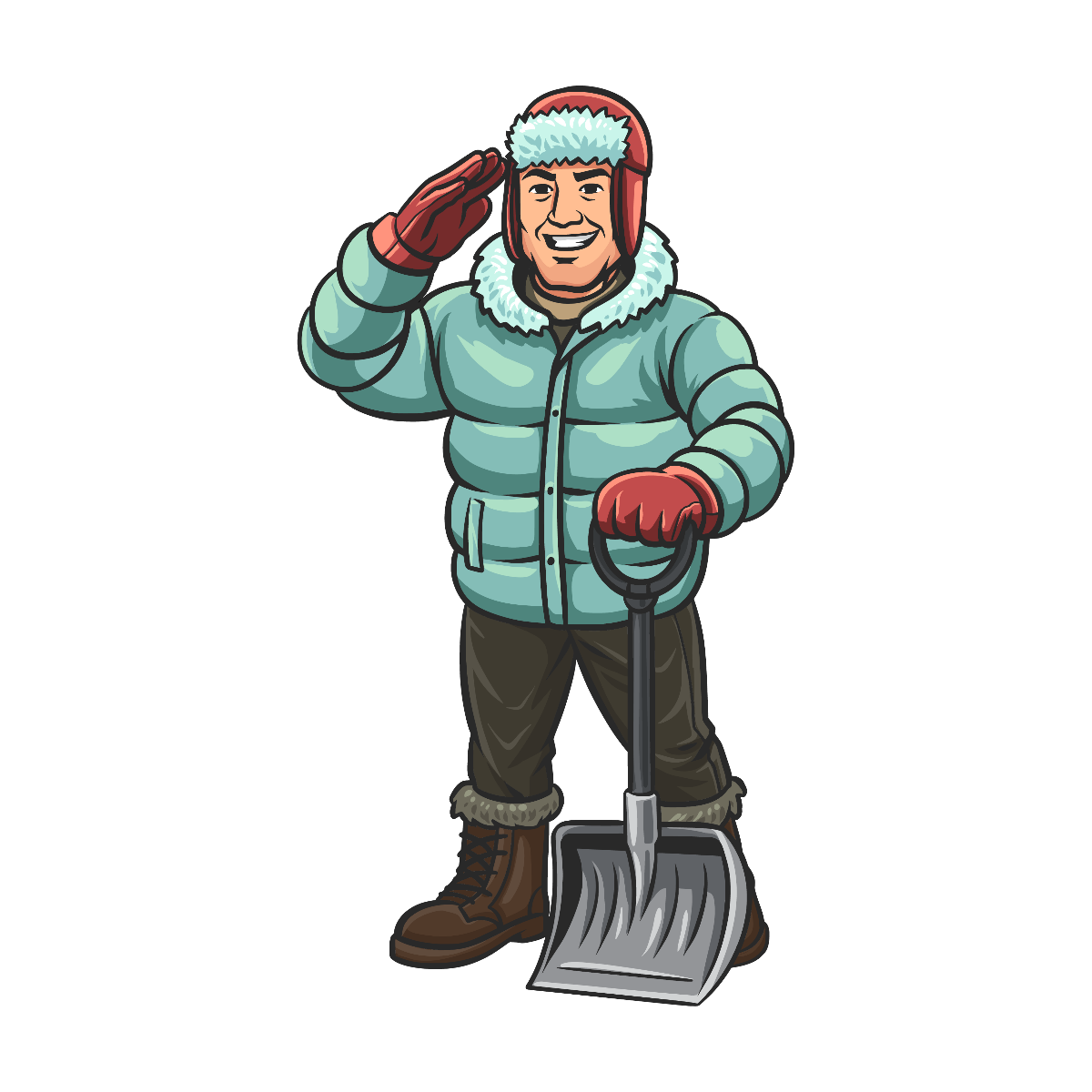 Snow Plow Mascot