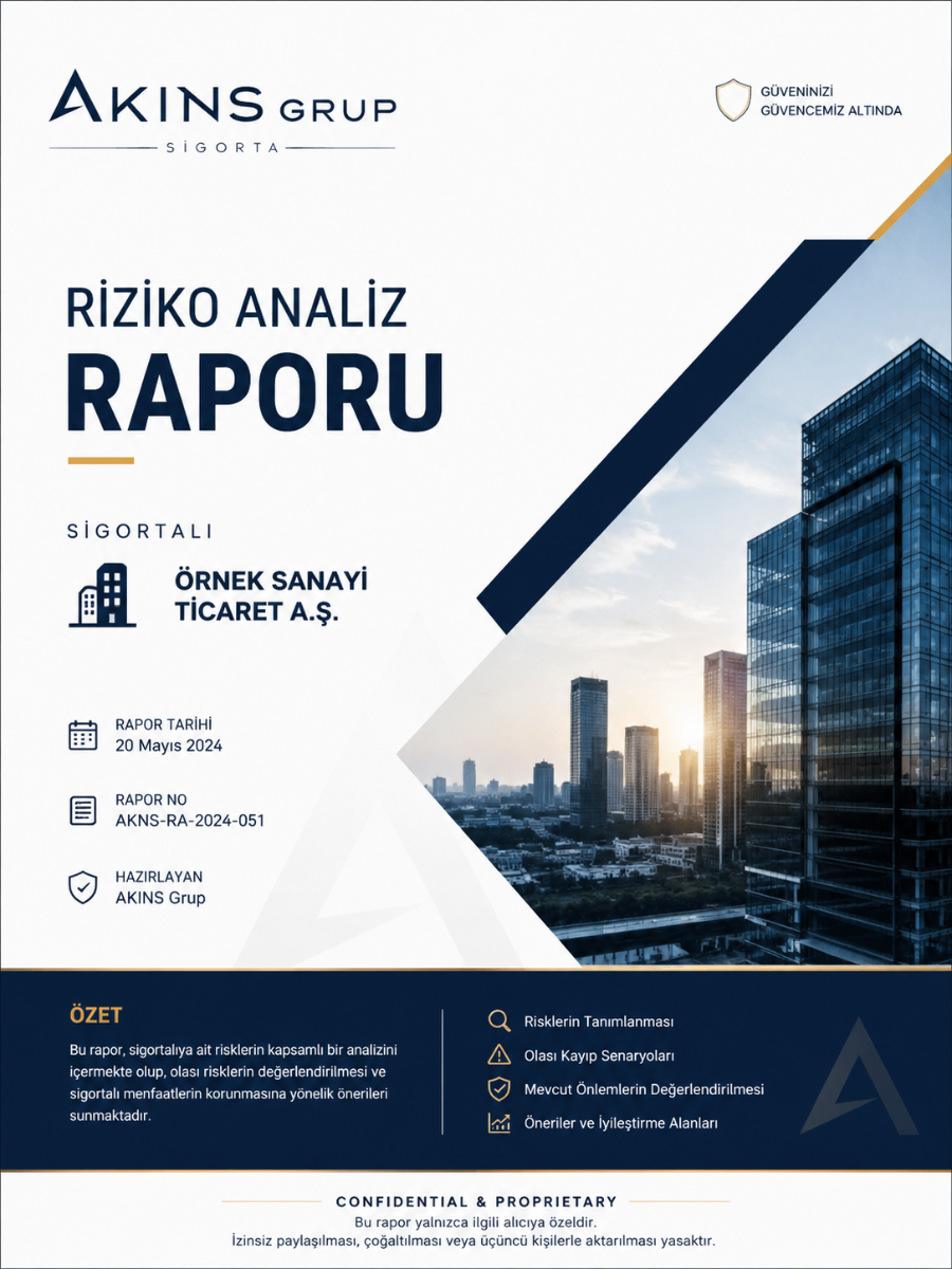 Risk Analizi Raporu Giriş Kapak