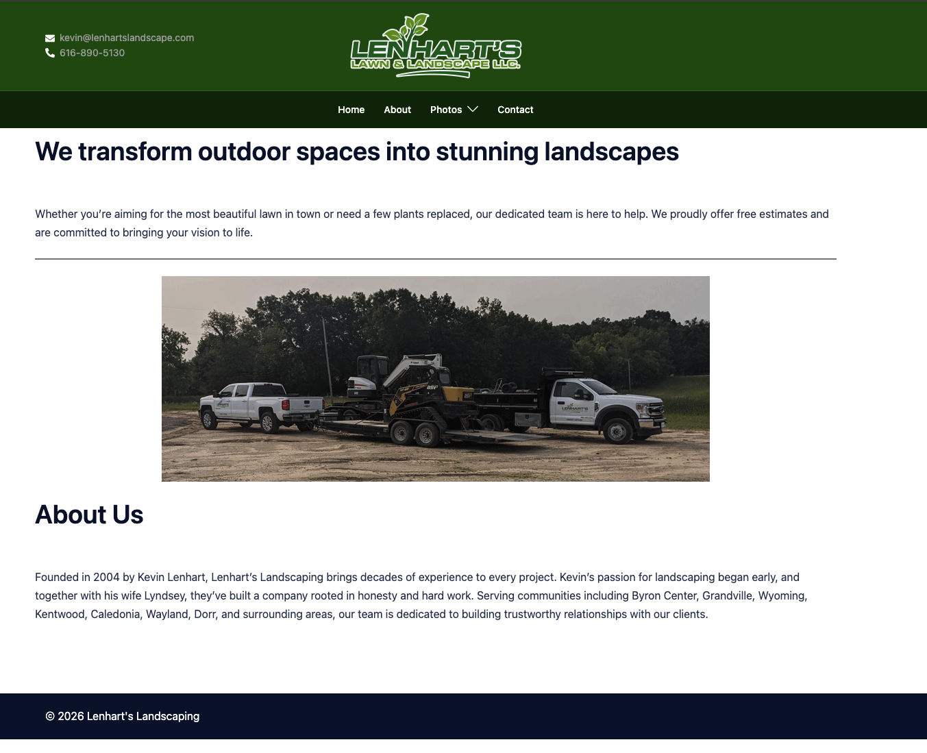 Lenhart's Landscaping before