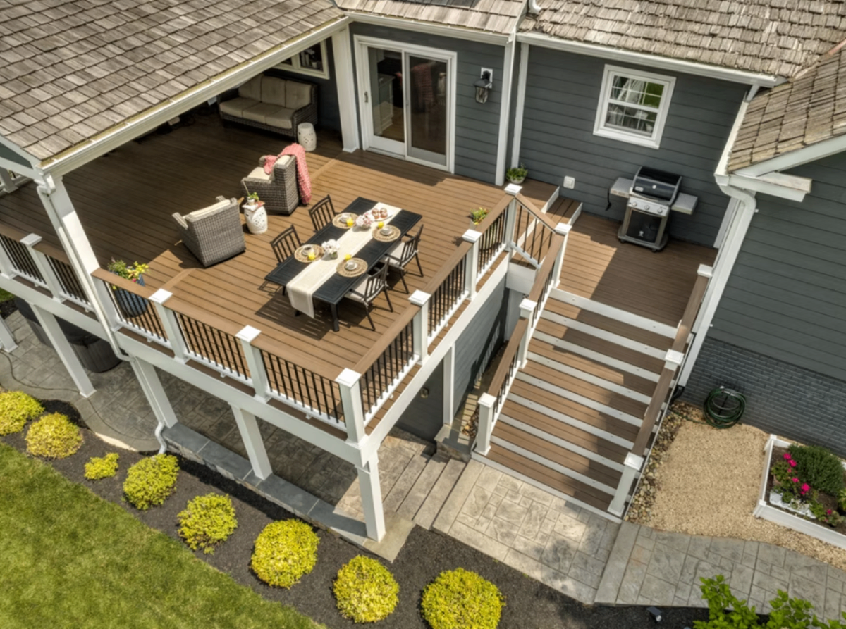 Trex deck installation