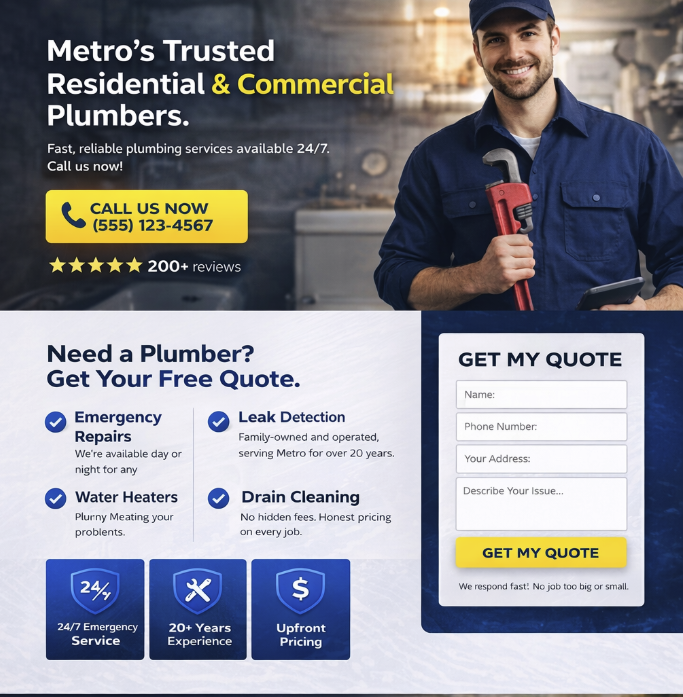 Smith & Sons Plumbing after redesign