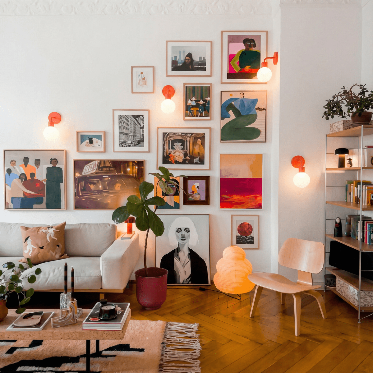 Poplight in a stylish living room