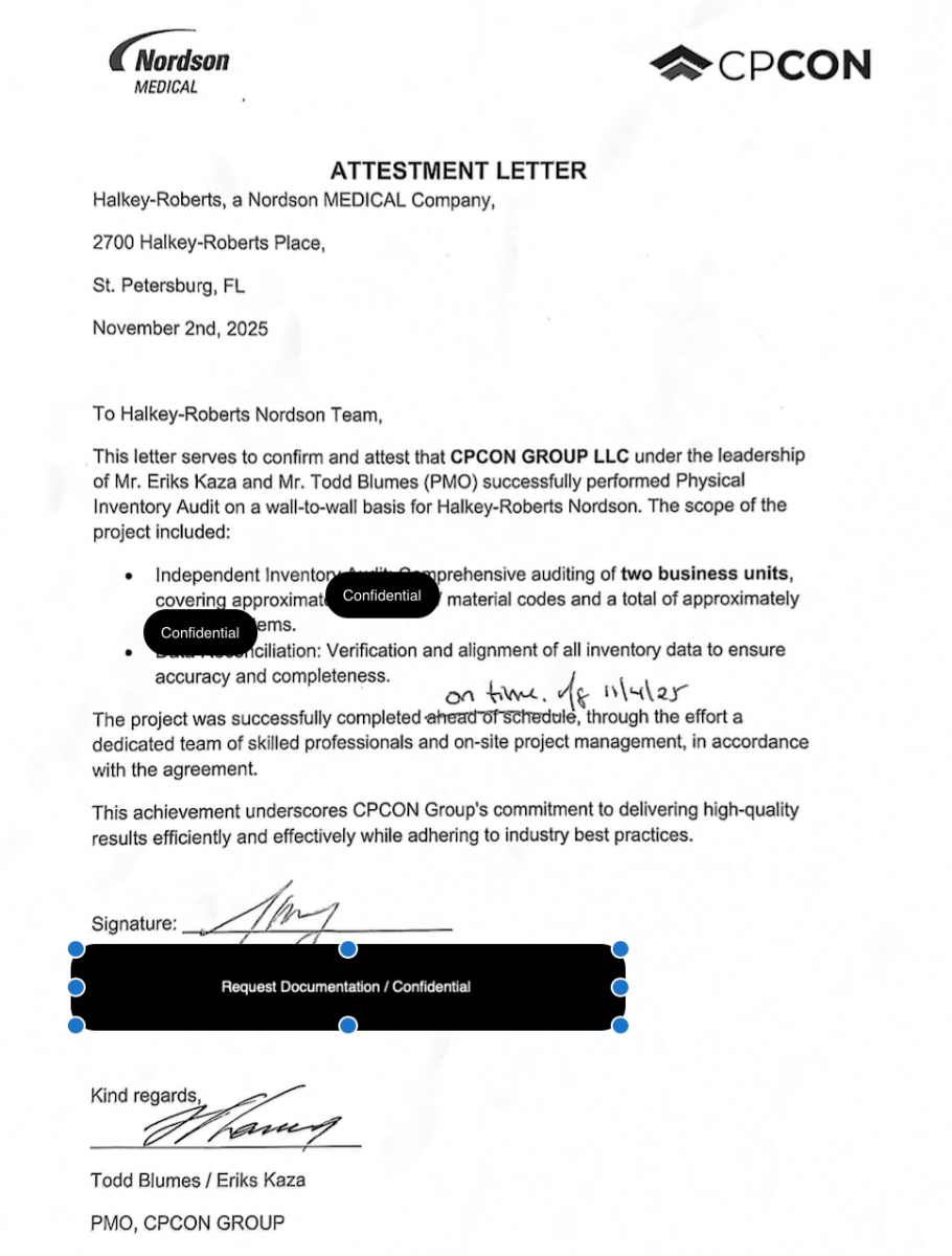 Halkey-Roberts Physical Inventory Audit