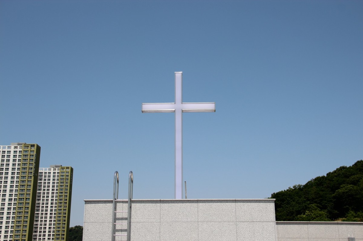 교회 십자가 송도산울교회 십자가 상징