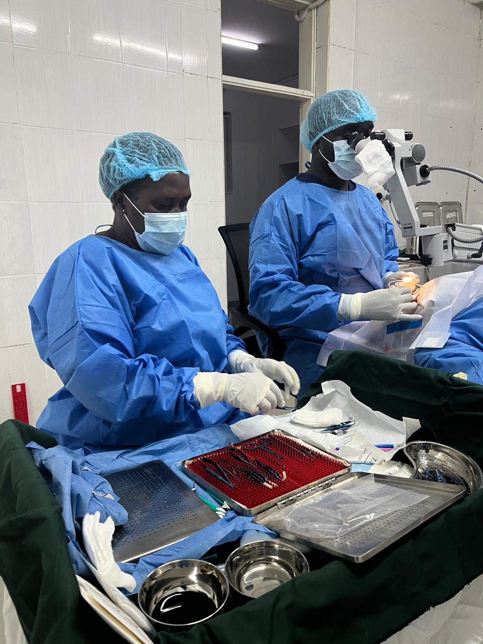 Advanced cataract surgery and LASIK procedure being performed at Siloam Eye Clinic in Eldoret Kenya by skilled ophthalmic surgeons