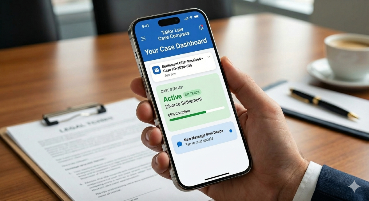 Tailor Law Client Portal Dashboard