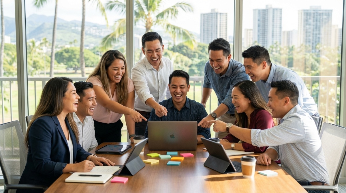 Nonprofit team participating in AI training workshop