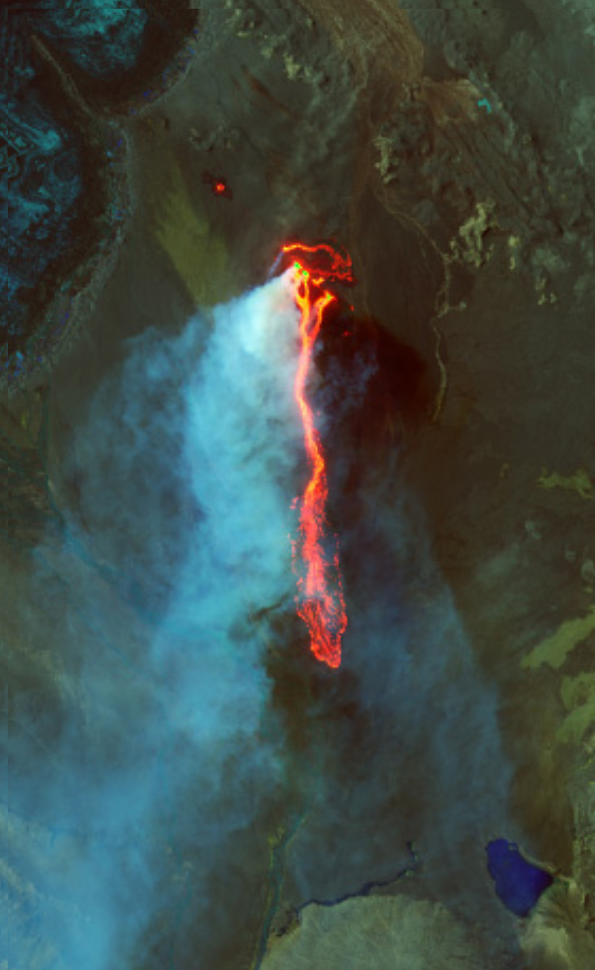 Holuhraun Ice Field, Iceland – imagen satelital real