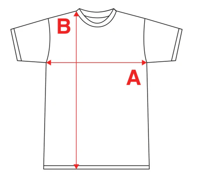 T-shirt measurement guide