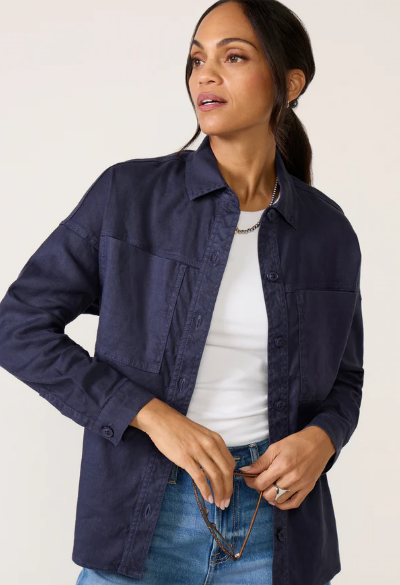 Frankie Stretch Linen Long Shacket