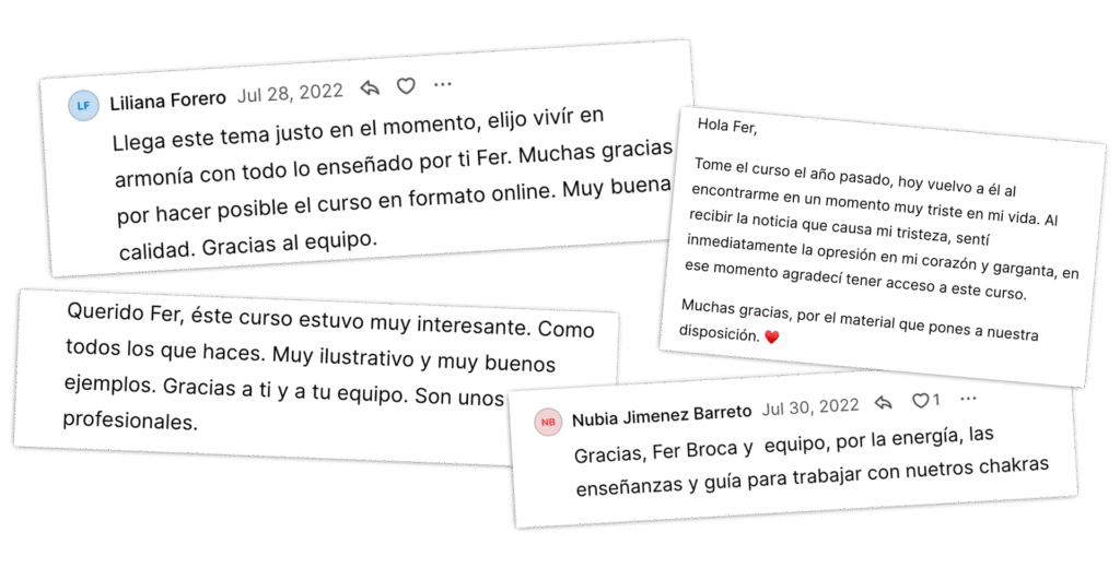 Testimonios de estudiantes