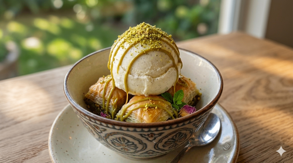 Baklava with Gelato