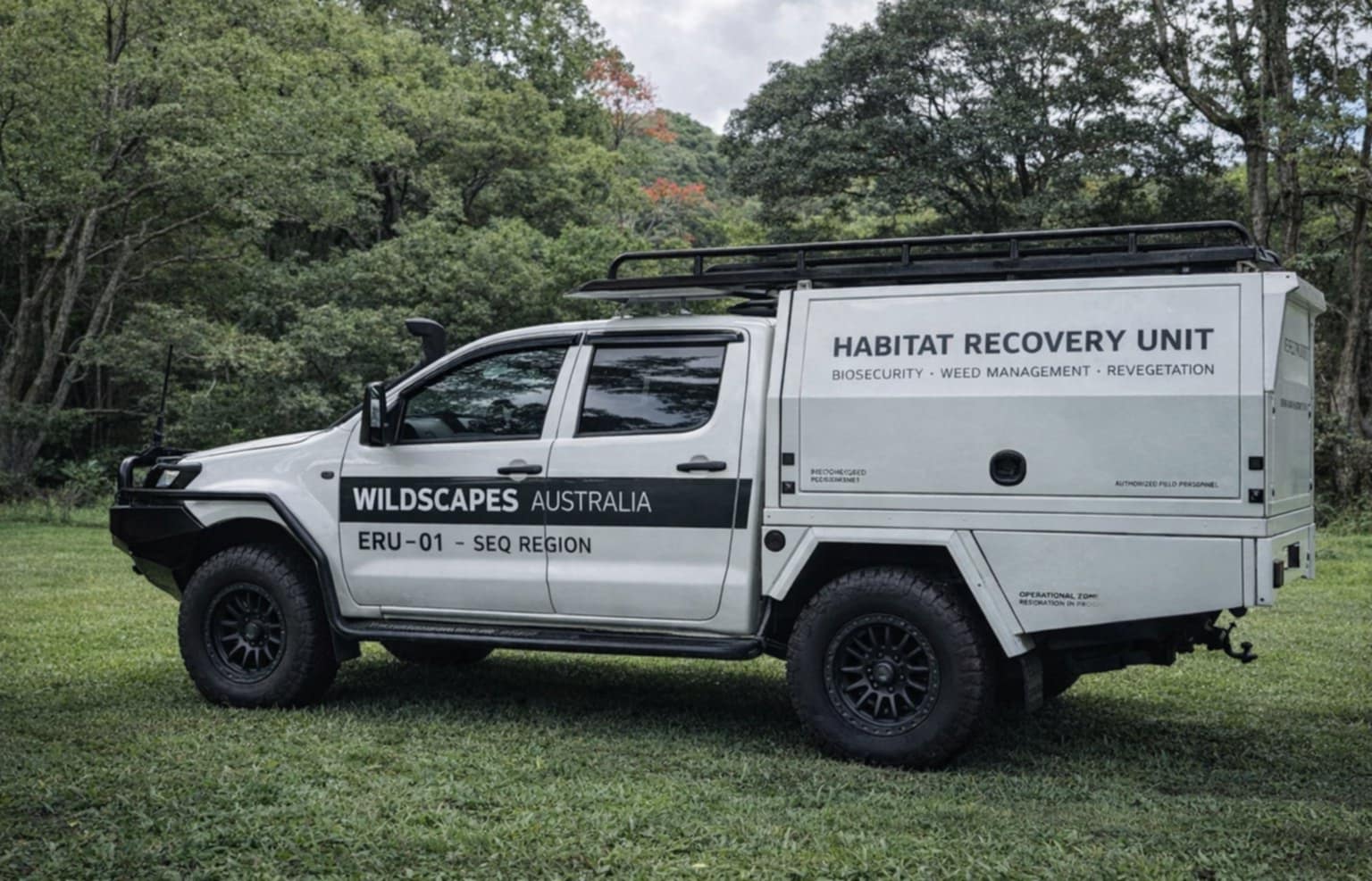 Wildscapes vehicle at a project site